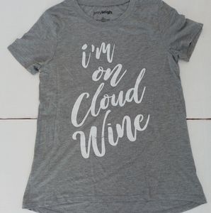 Jerry Leigh Women's Graphic T-shirt Im on Cloud Wine Gray NWOT